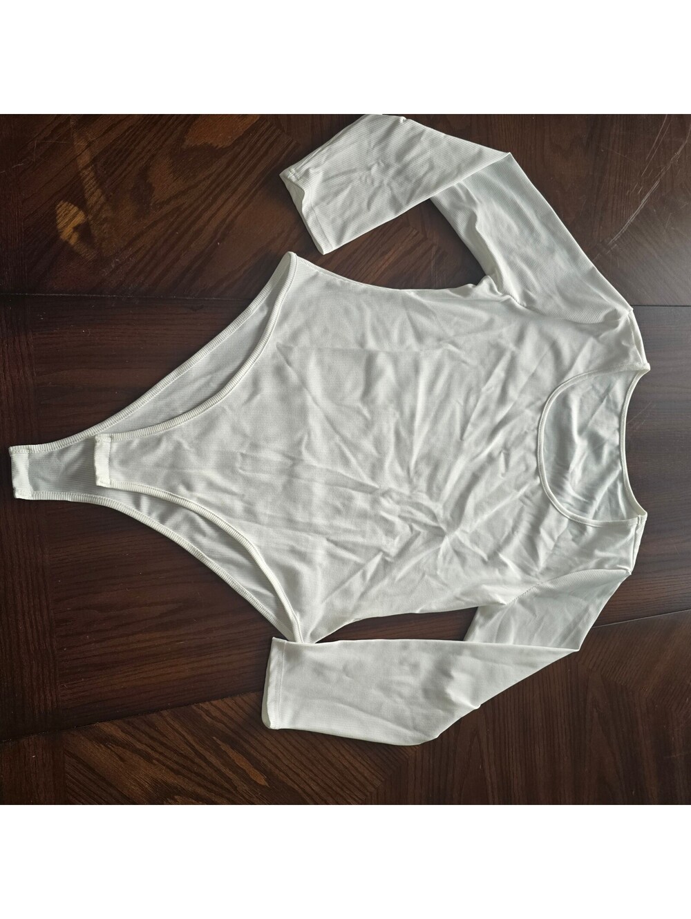 SHEIN white long sleeve bodysuit womens 2XL